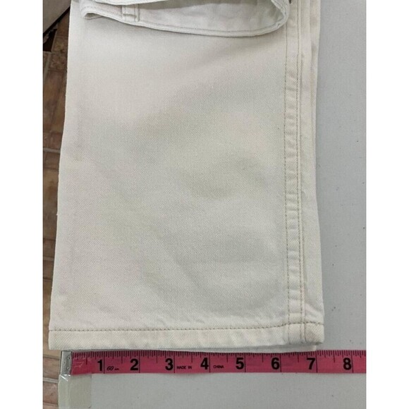 J Jill Woman's White Denim Jeans Size 6  Straight Leg Bottoms 5 Pocket Mid Rise - Picture 13 of 13